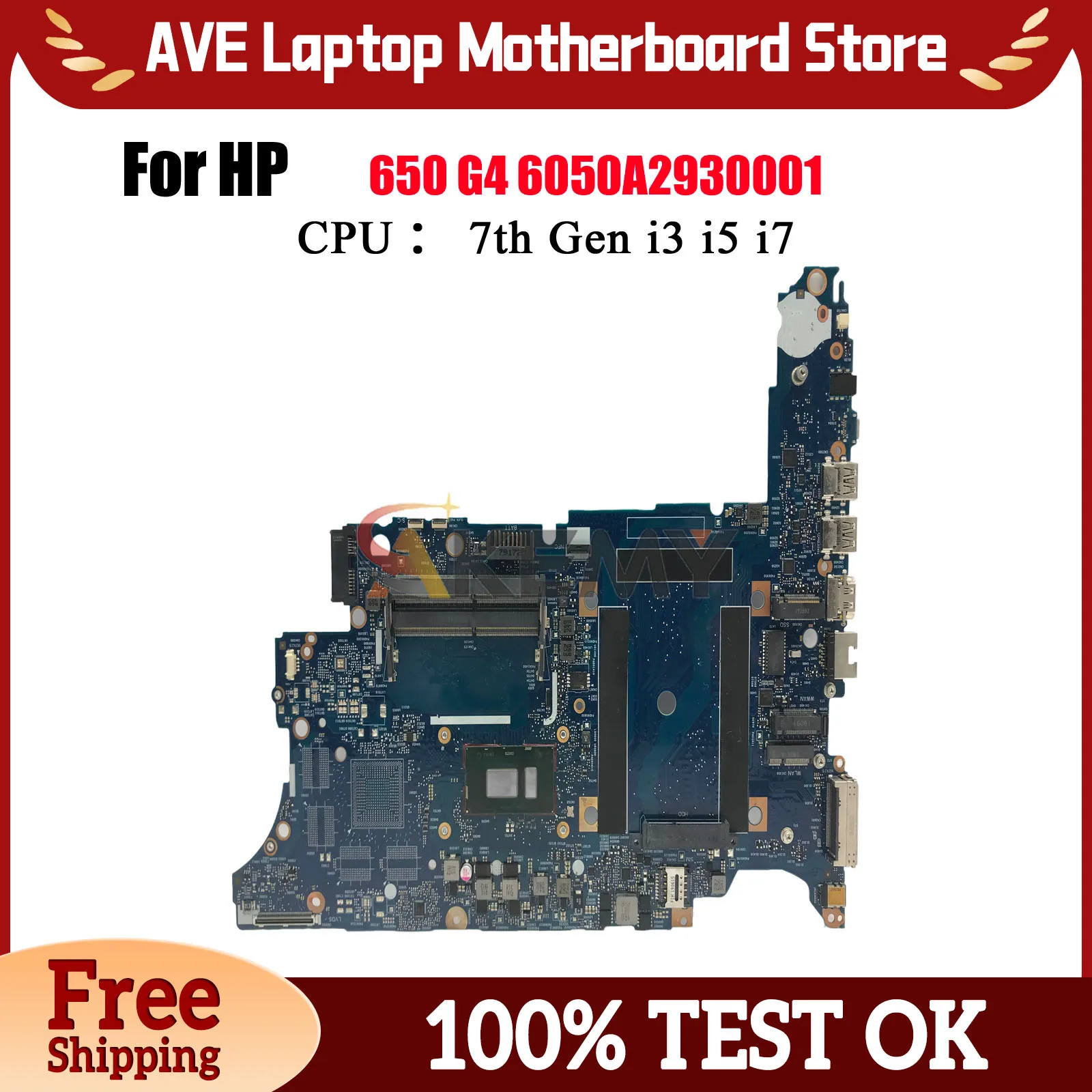 

Материнская плата для ноутбука HP ProBook 650 G4 6050A2930001 L24850-601 L24852-601 с процессором i5 i7 DDR4, 100% полностью протестирована