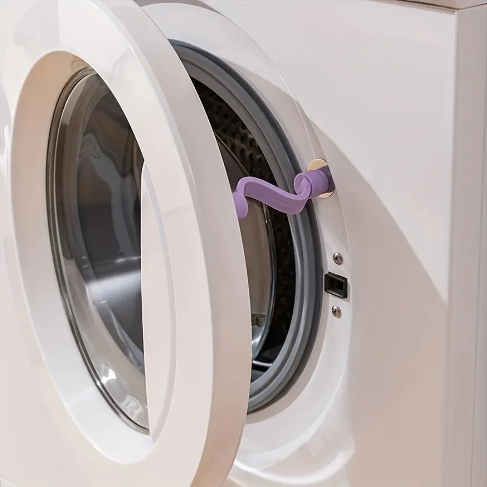 1pc laundry door safety lock - ventilated and anti mold, washing machine and bathtub protection clip, 0.79X3.94 inches image 4