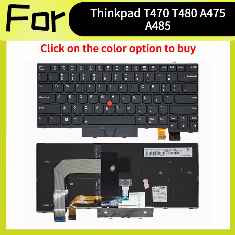 

Новая американская клавиатура для Lenovo Thinkpad T470 T480 A475 A485 01AX569 01AX487 01AX528 01HX419