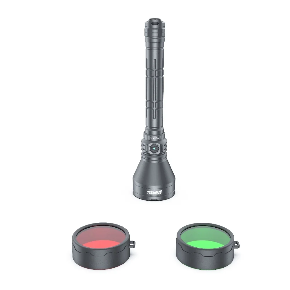 Speras T217 V3 Hunting Torch 3000LM Bright Flashlight 1500m Long‑Range with Red & Green Filter Hunting Kit for Night Hunting