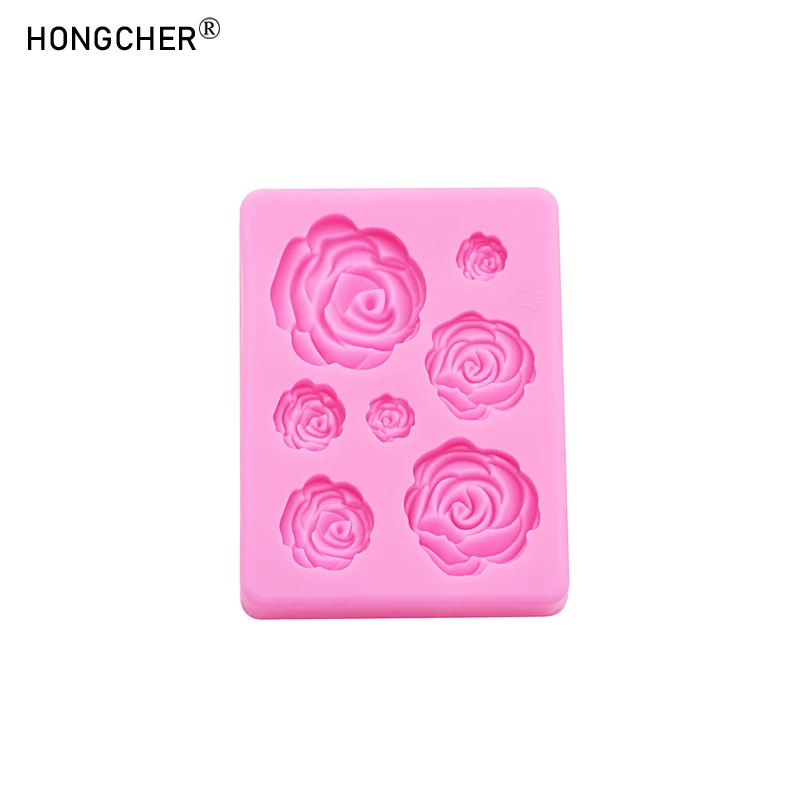 Accessori per gioielli in resina di rose Multi-dimensioni stampo in silicone fai da te per stampo in silicone per decorazione di dolci al cioccolato