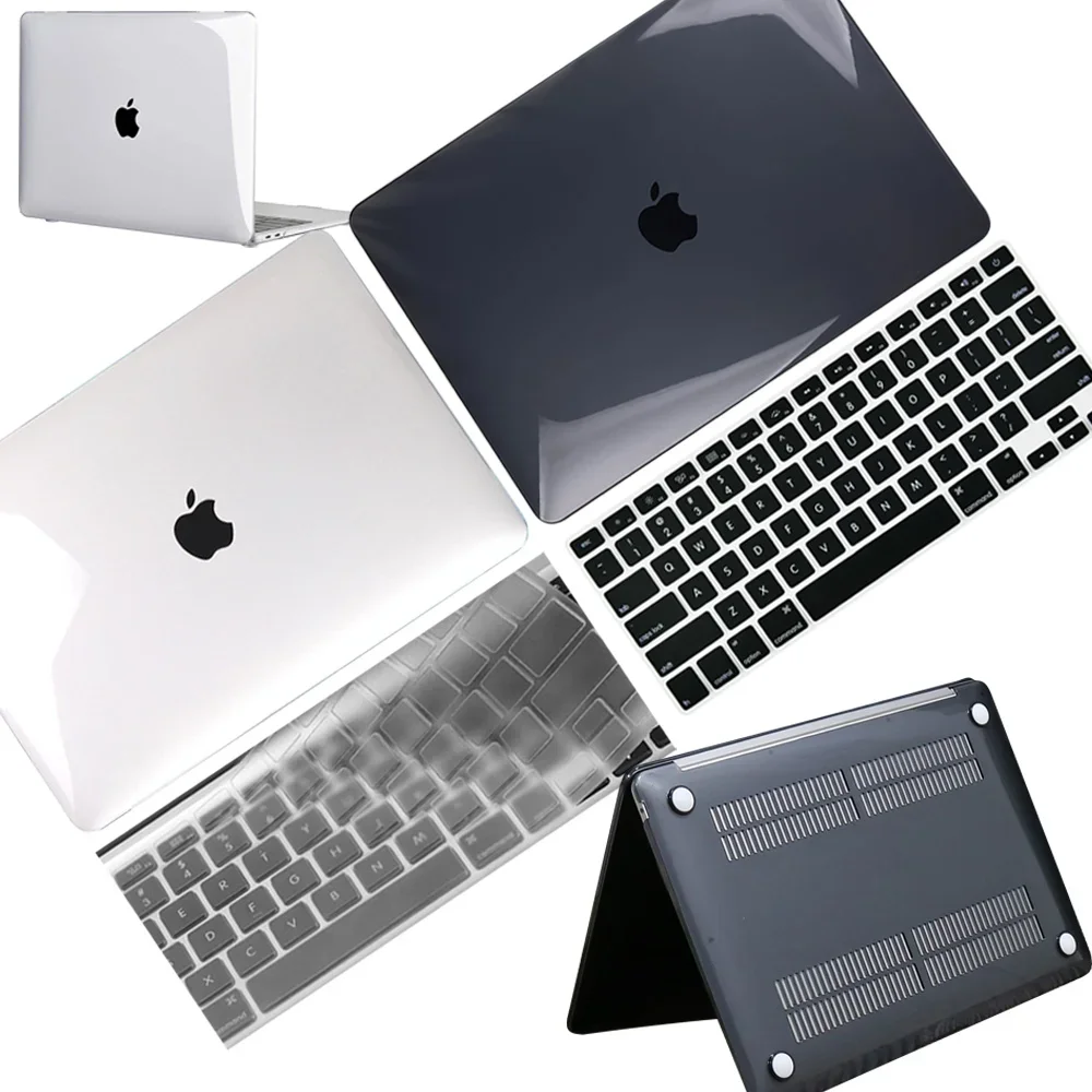 Laptop Case for Macbook Air 13 A2337 M1 2020/Air 11/Pro 13 A2338 /Pro 15/16 Crystal Hard Replacement Shell+US Keyboard Film