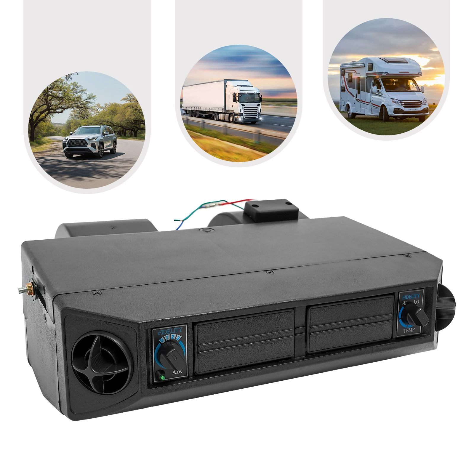 

Universal Underdash 12V AC Evaporator Heater Core, BEU-404-100 Replacement Unit, 3-Speed Black ABS for Car Truck