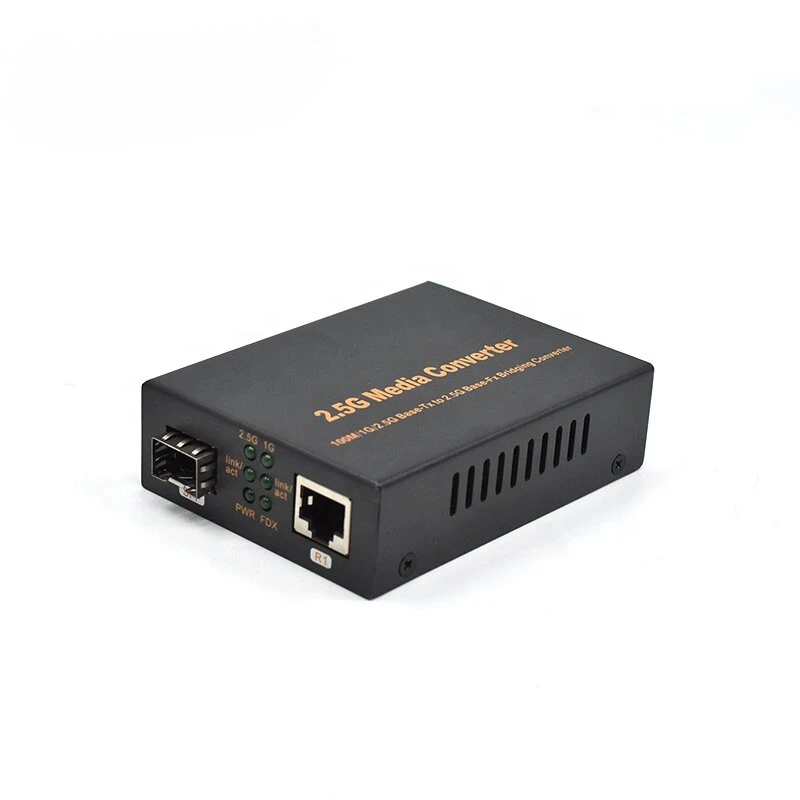 2.5G SFP Fiber Ethernet Media Converter to RJ45 SFP+ Media Converter