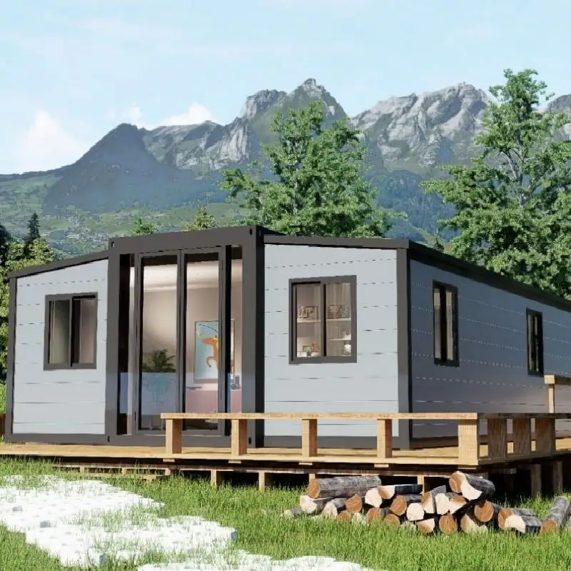 

Mobile Prefab Homes Cabins 40Ft 20 Ft Waterproof Steel Container House Expandable Folding Prefabricated Home For Hotels Offices