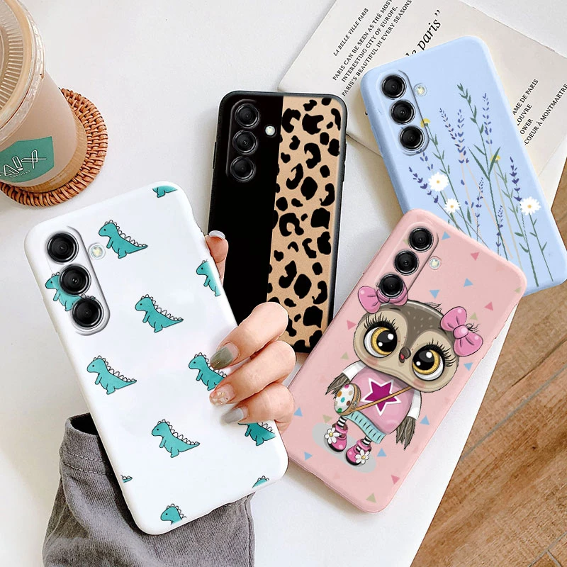 

Cute Cat Cartoon Phone Case For Samsung M14 5G A56 A26 A17 A16 A06 Silicone Soft Back Cover Fall Couple Style Shockproof TPU Bag