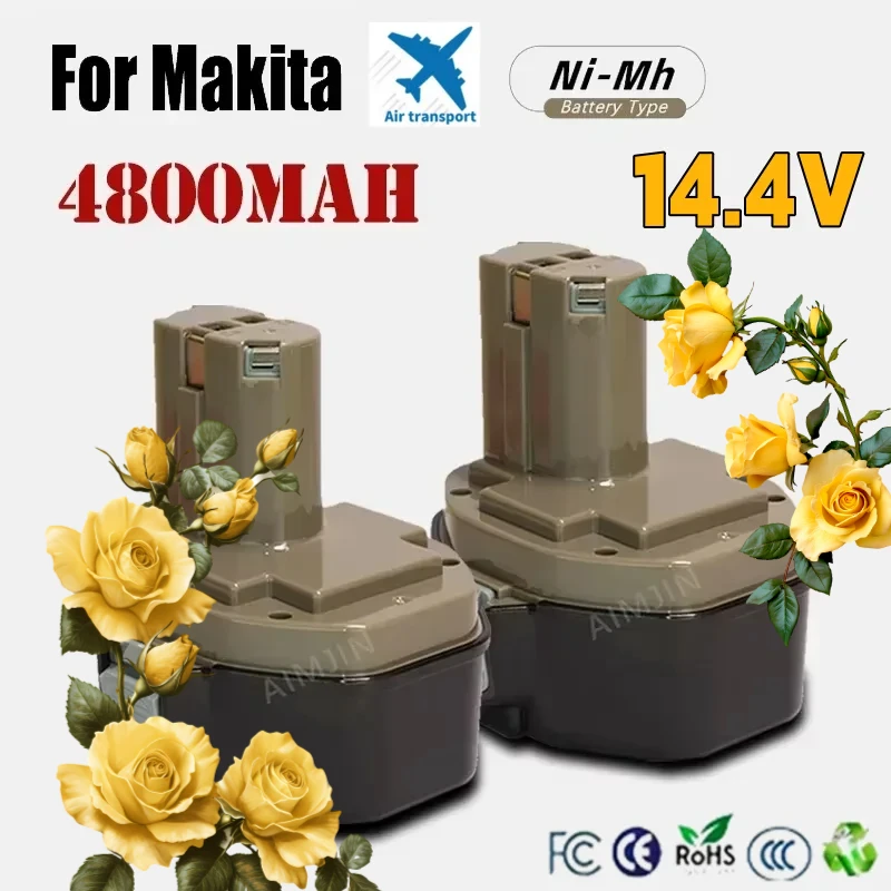 

New 14.4V 4.8Ah NI-MH Replacement Battery For Makita PA14 1422 1433 1420 192600-1 6281D 6280D 6337D Rechargeable Battery