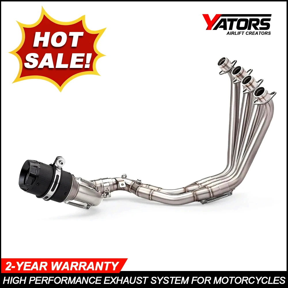 Motorcycle For CBR650R CBR650F CBR650 CB650F 2014-2025 Exhaust Tube Front Link Pipe Escape Full System With Two oxygen sensors - view 2