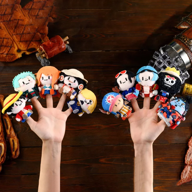 

new One Piece Straw Hat mini Finger Blind Box Luffy Doll Plush Collectible Anime Toy birthday Gift in stock genuine