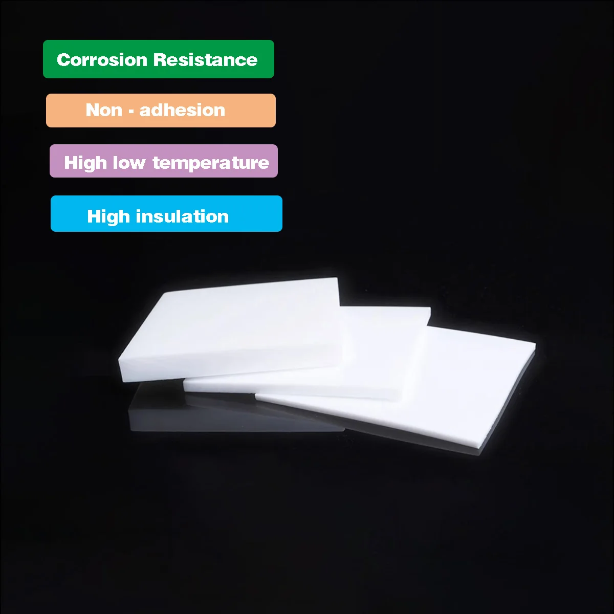 

1Pcs thick 0.5/1/1.5/2/3-30mm White PTFE Film/Sheet Virgin High Strength Temperature For Electrical Supplies100x100mm-500x500mm