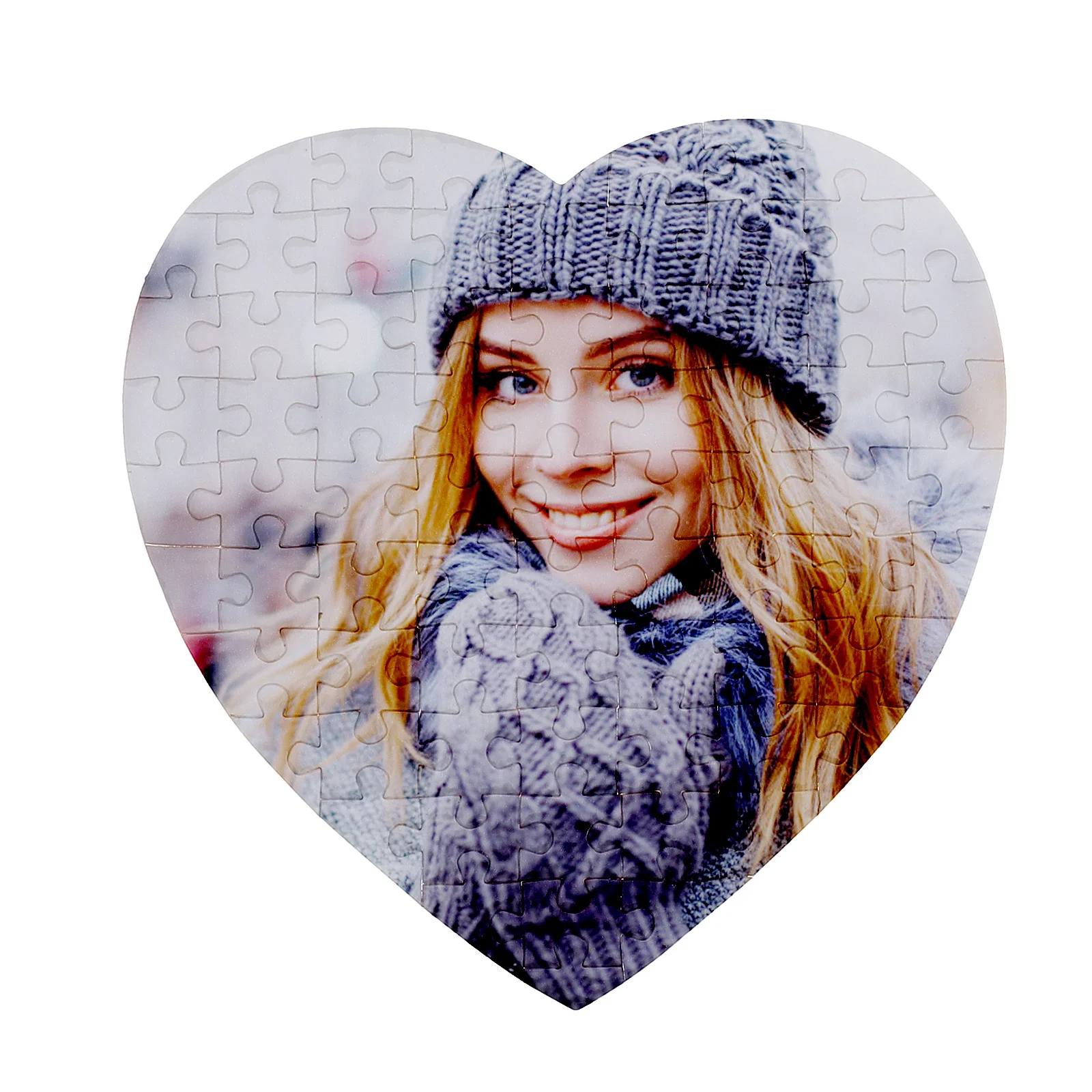 5세트 하트 모양 블랭크 퍼즐 DIY 승화 퍼즐 성인 청소년용 그림 그리기 공예 게임 가정용 엔터테인먼트