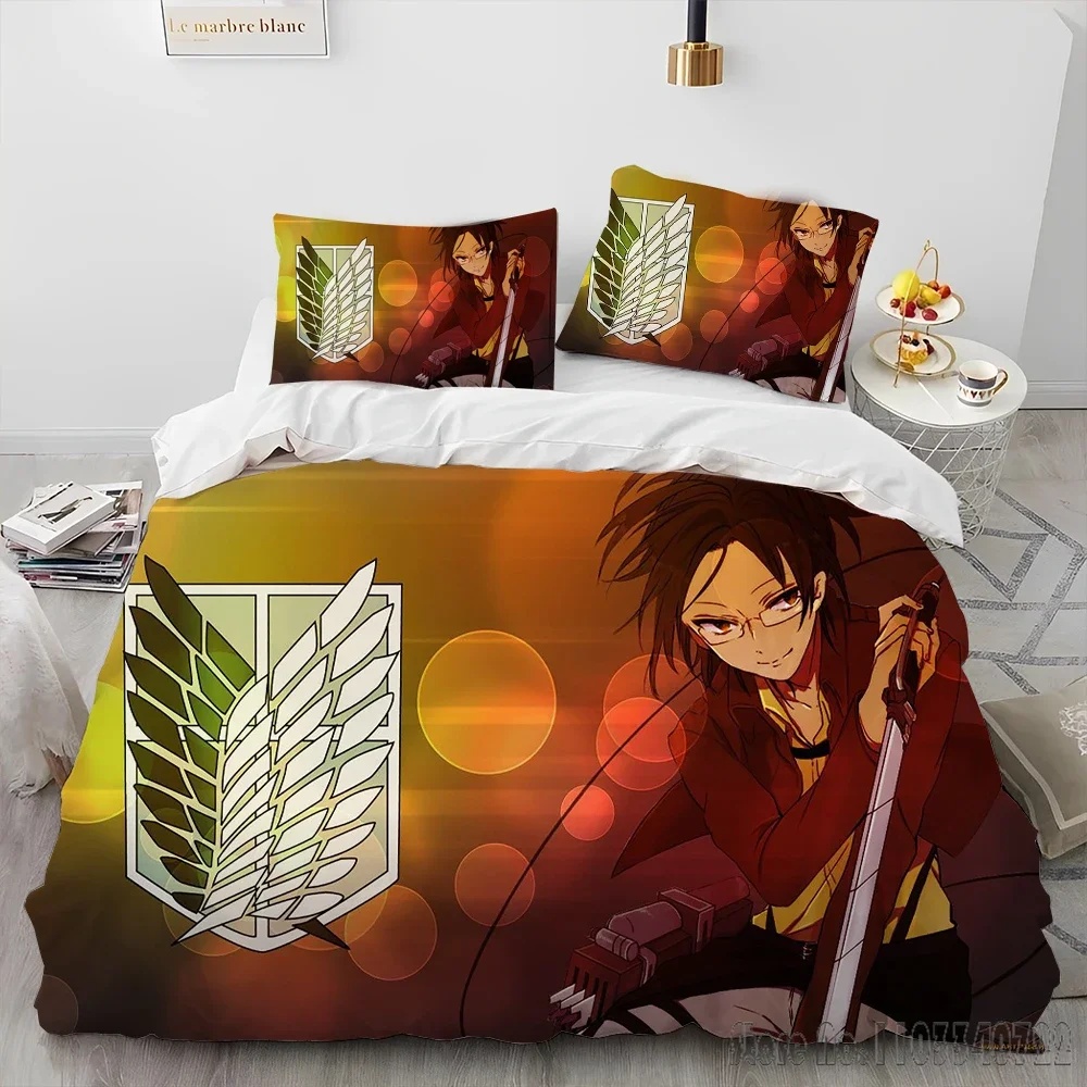 Japanese Anime Attack on Titan Duvet Cover Set HD Comforter Cover for Kids Bedding Sets Bedclothes Bedroom Decor