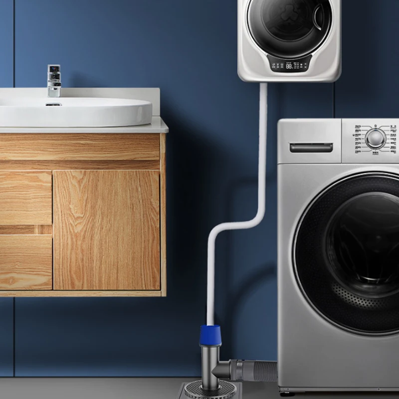 غسالة استنزاف الأنابيب الطابق استنزاف مشترك الحمام أنابيب الصرف إزالة الروائح الكريهة ومجفف مضاد للتدفق غطاء خاص ثلاثي الاتجاهات #4