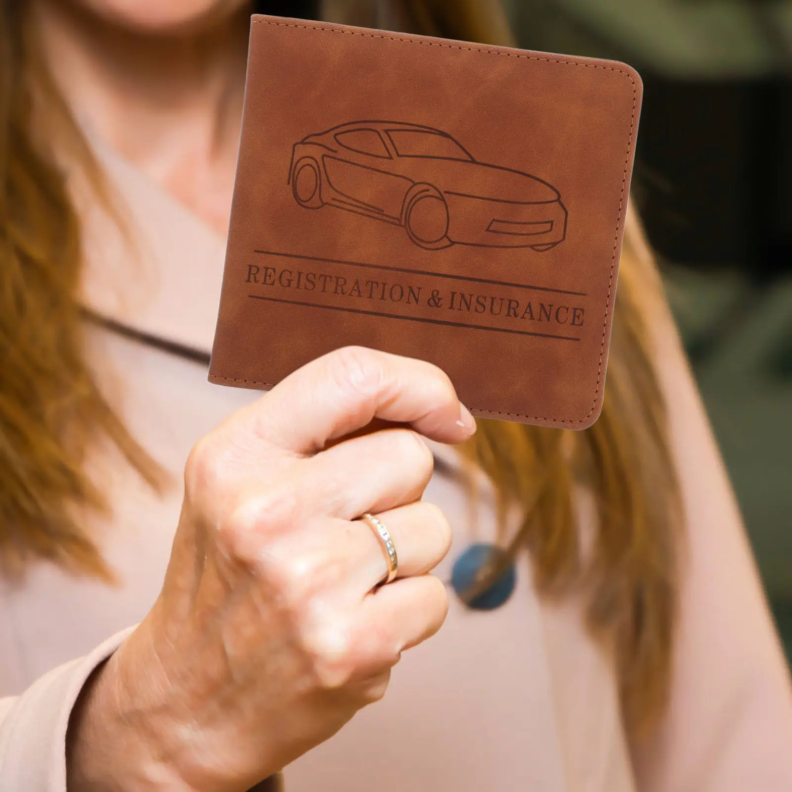 PU Car Insurance Holder Vehicle Document Organizer Case for Registration License Driver Paperwork Car Insurance Holder