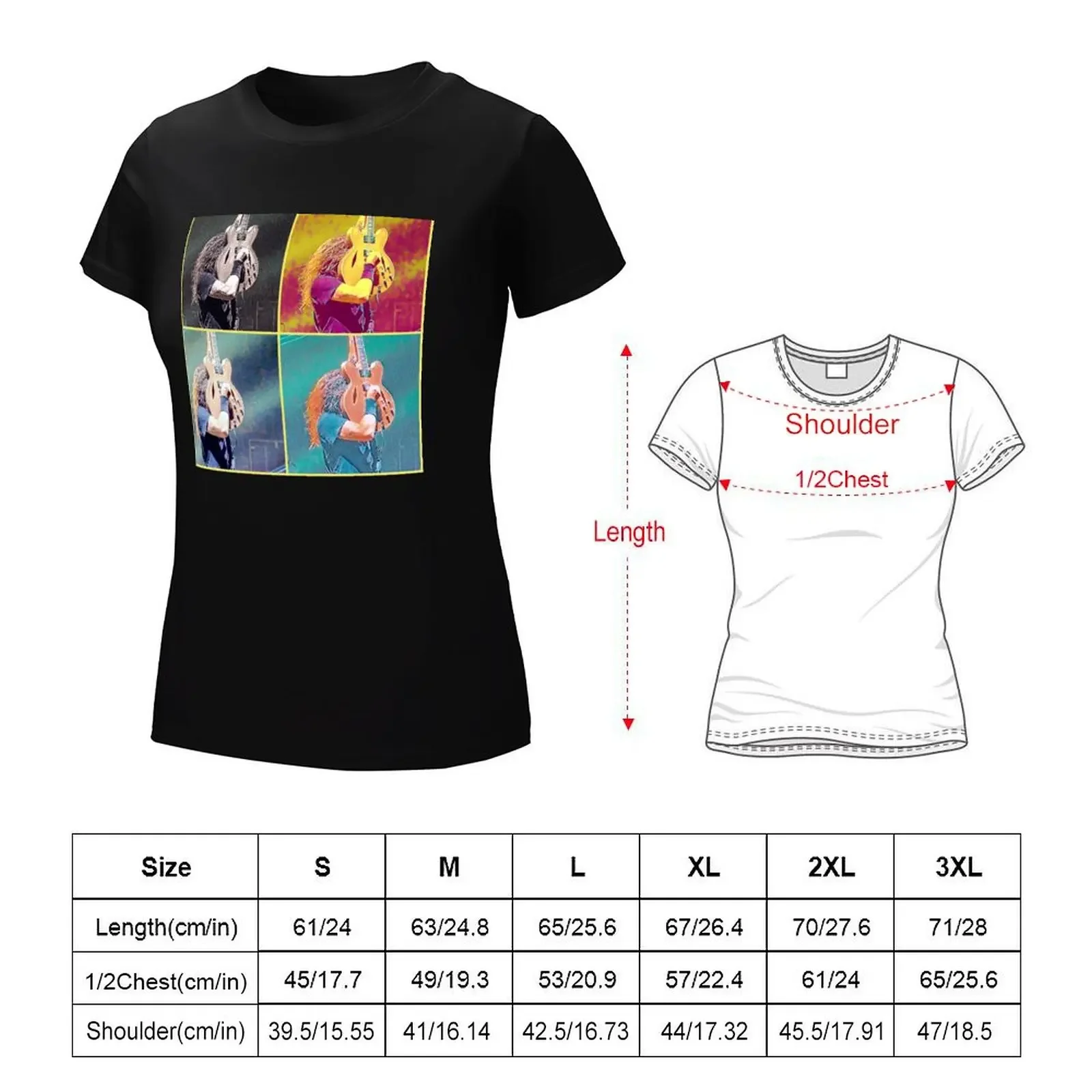 Dave on Guitar T-Shirt Female clothing female korean fashion Women's summer blouses 2024