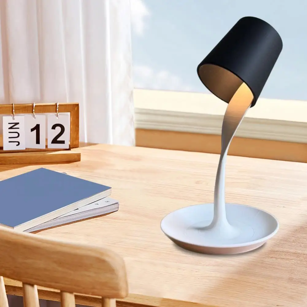 Desk Lamp with Tray LED Cordless Table Lamp Battery Operated Bedside Table Lamp Decorative Night Light for Bedroom Living Room U