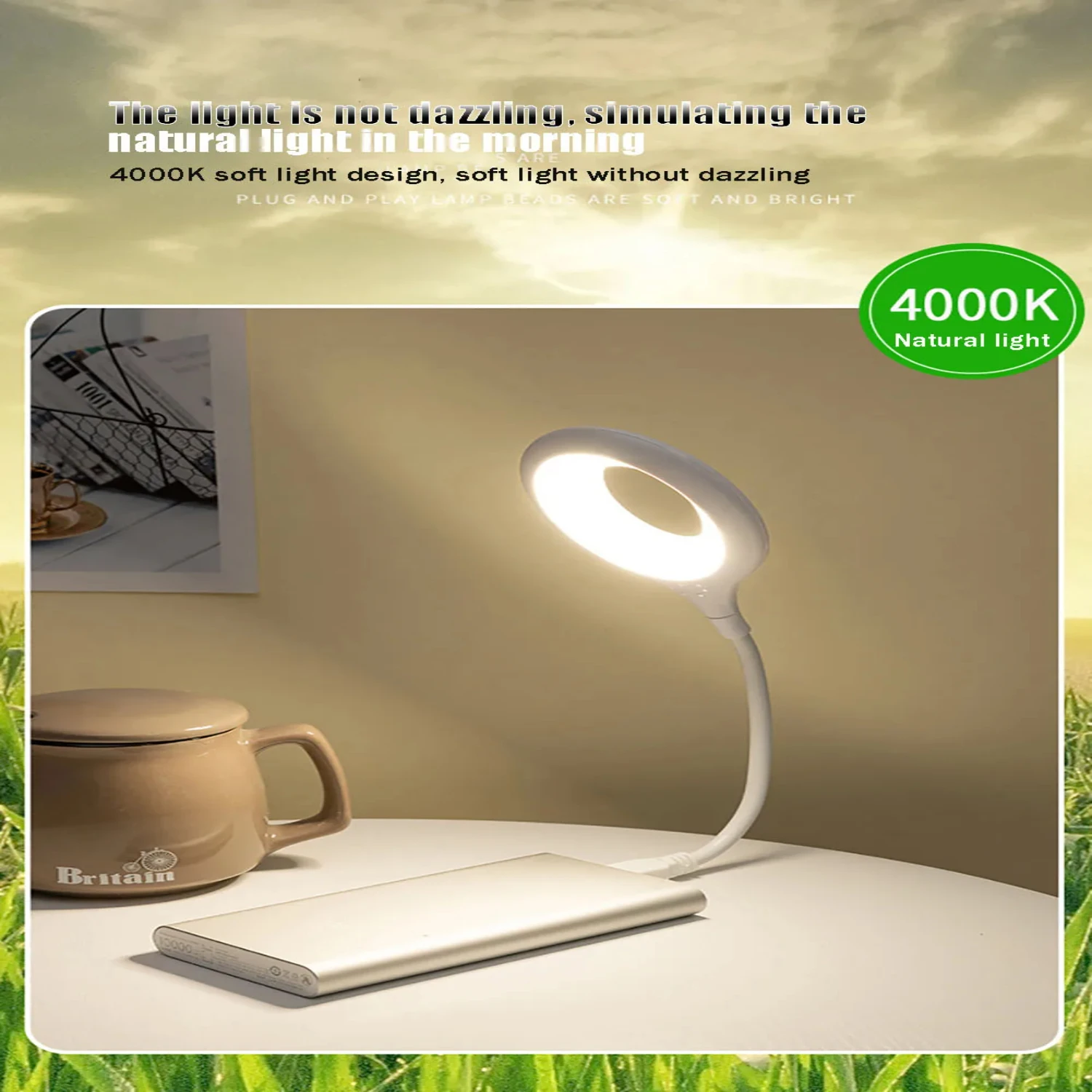 Mini lampe de lecture LED USB portable, veilleuse, lampe de livre, protection des yeux des étudiants, chambre à coucher, sommeil cendré, éclairage PC, nouveau