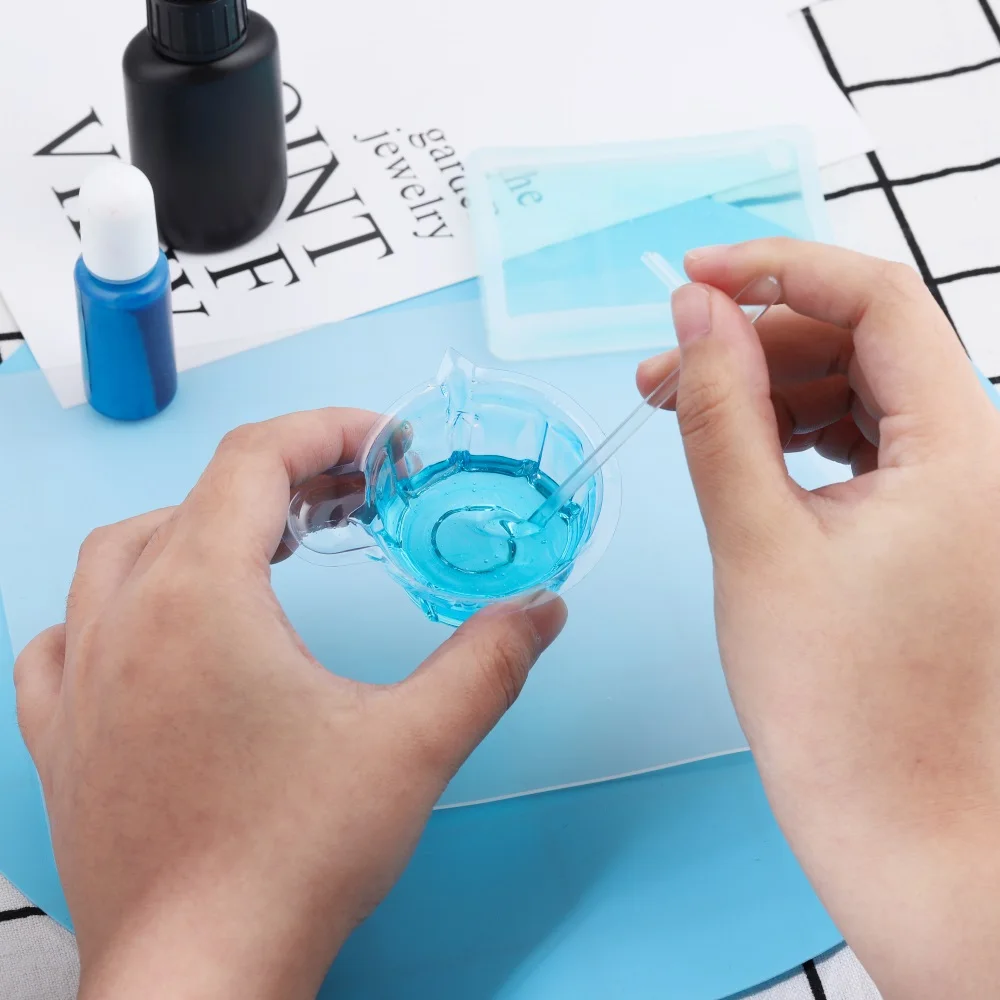 1 pz Pad in Silicone di alta qualità tappetino trasparente tappetino in resina strumento artigianale resistenza alle alte Temperature piastra adesiva strumento per la creazione di gioielli