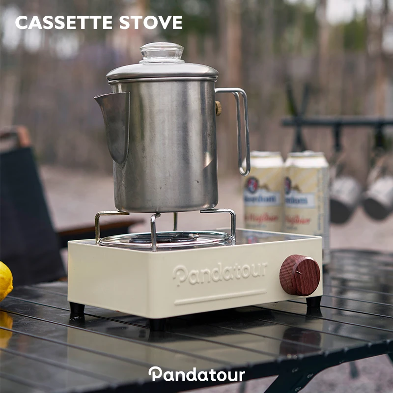 

PANDATOUR Газовая плита для кемпинга, 5 горелок, высокая огневая мощность, уличная портативная кассетная горелка для пикника, пешего туризма, кемпинга