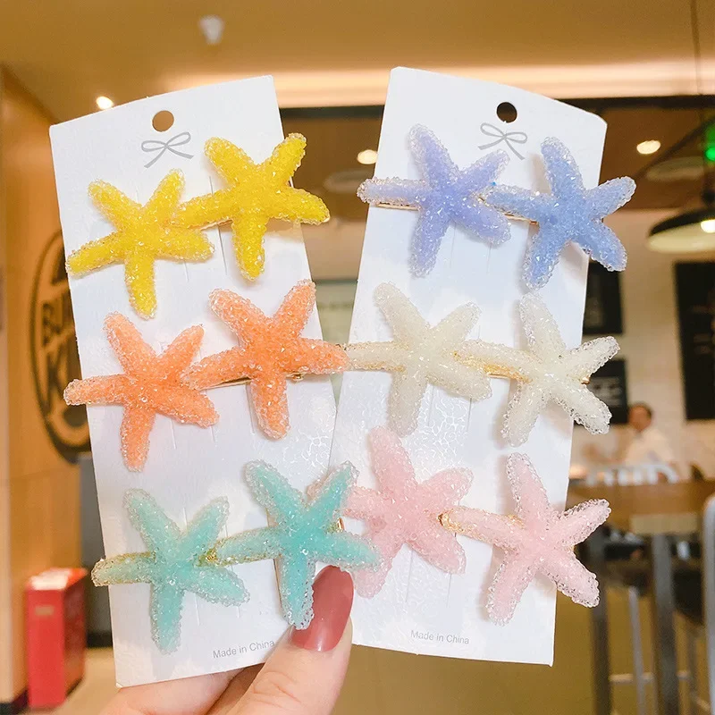 Sea Star Shape Hair Clips Fashion Girls Hairpin Women Top Bangs Side Clip Beauty Styling Hairdressing Makeup Tool Headwear