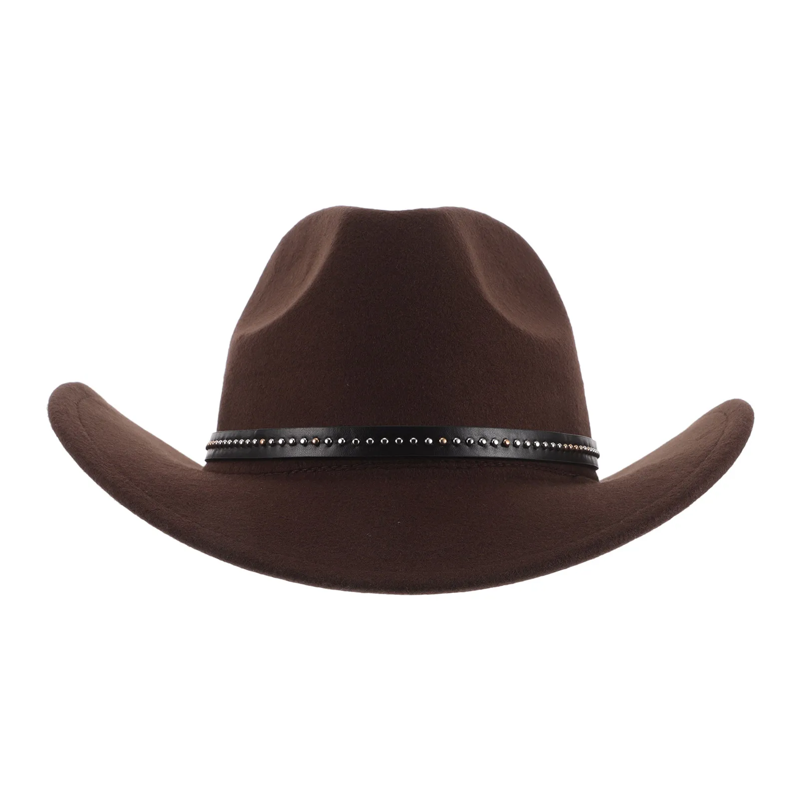 

Ковбойская широкая фетровая джазовая одежда Wild West, унисекс, кофейная шерстяная фетровая шляпа для взрослых, теплая удобная зимняя шапка