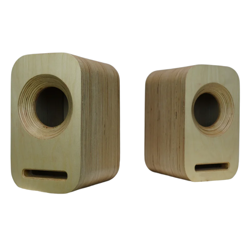 Craftsmen Customized One Pair 3 Inch Full-Range Empty Birch Plywood Speaker Cabinet Box Mini Empty Bookshelf Speaker HIFI DIY