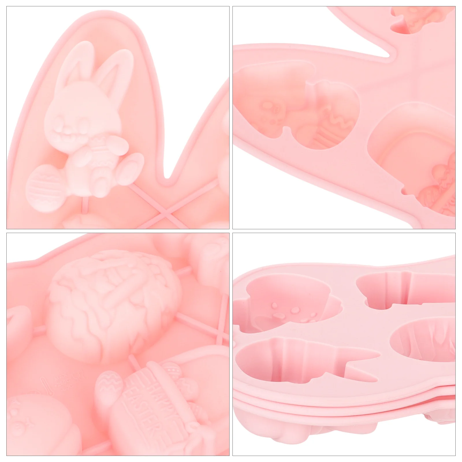 

3Pcs Silicone Easter Bunny Mold Soft Flexible Cookie Mold DIY Baking Tools Reusable Molds Bunny Molds for Chocolate