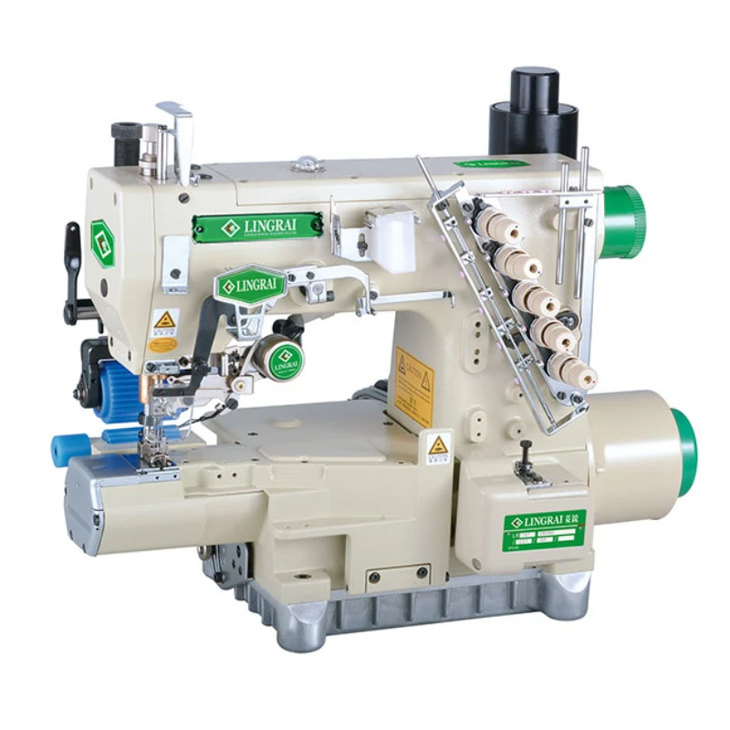 LR 787-EWT(EST)/RP-A/B Direct drive cylinder bed interlock sewing machine with automatic trimmer and rear puller device