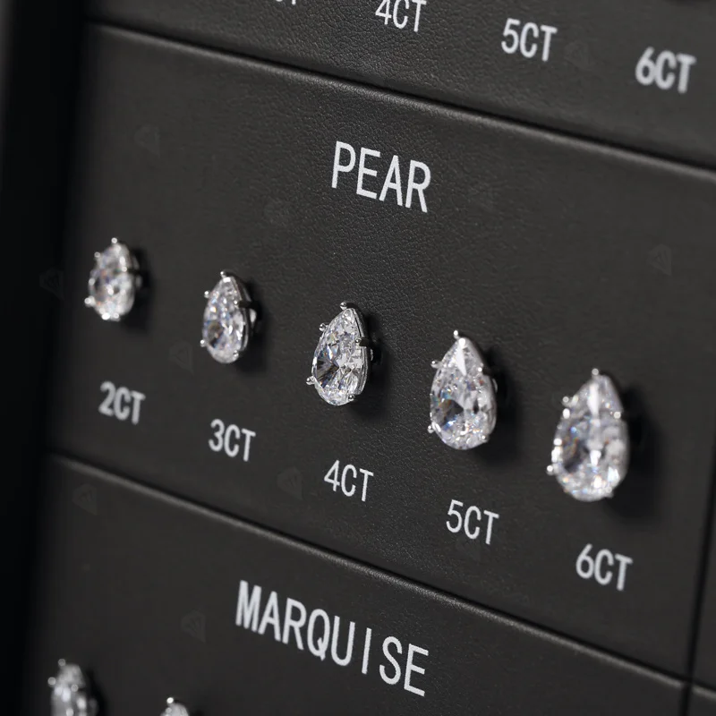 HMJ Jewelry Tools Caliper Diamond Carat Size Shape Customize Comparison Magnetic Ring Gem Base 10 Cuts 0.5-6CT for Jewelry Store
