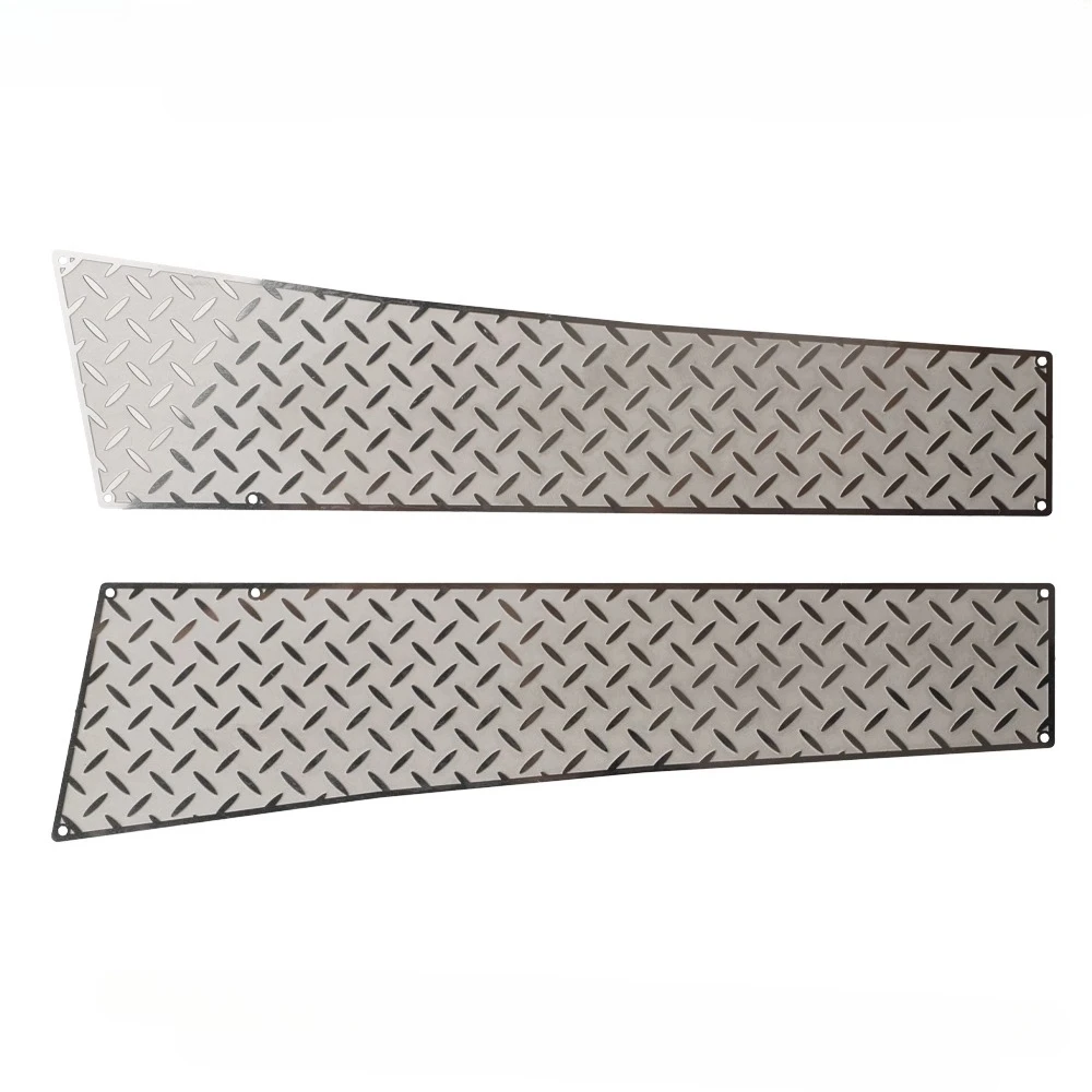 1/10 FMS FCX10 LC80 액세서리용 양면에 시뮬레이션된 스테인레스 스틸 미끄럼 방지 플레이트