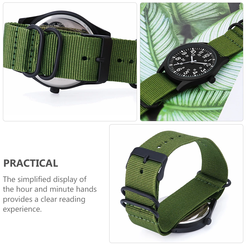 

Men Sports Watch Male Running Student Army Green Wristwatch Fashion Durable Practical Easy to Wear Adjust