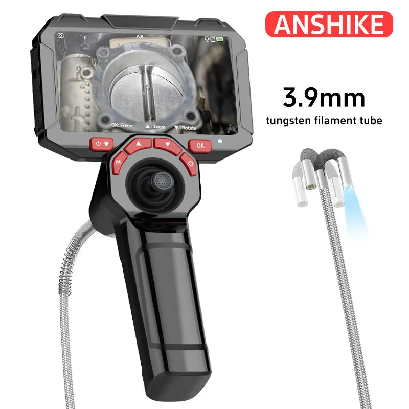 

3.9mm 720° All-Direction Steering Industrial Endoscope with 4.5-Inch HD Screen for Car, Pipe, and Sewer Inspections