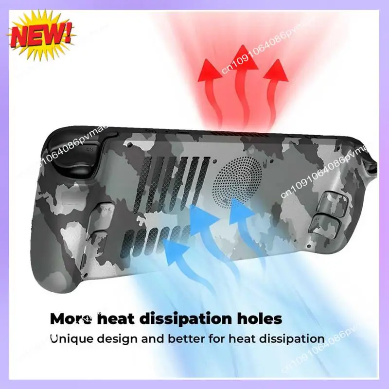 T24C Replacement Back Shell Case For Steam Deck Anti Slip Transparent Back Plate DIY Bracket For Steam Deck Accessories-A