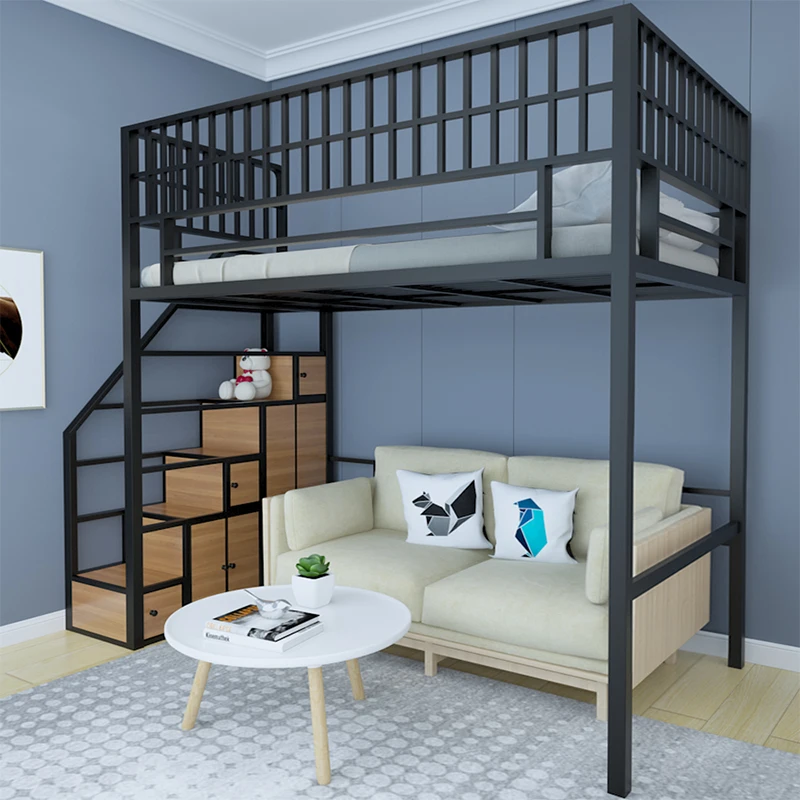 Lob bed, bed underbed, table loft bed, duplex second floor bed, apartment, space-saving, single upper floor, loft, overhead 1