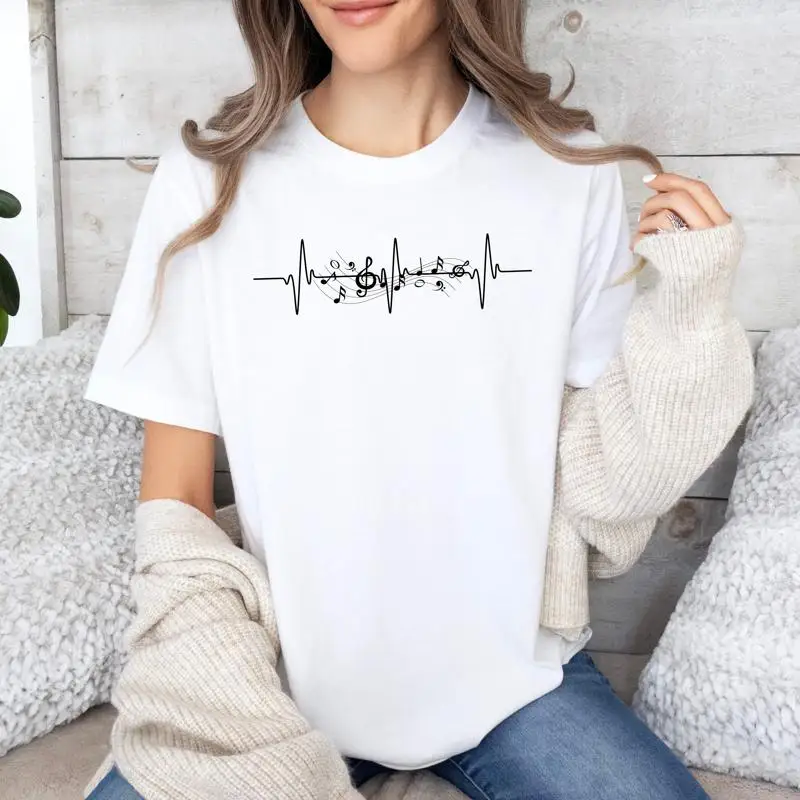 

Music Lover T Shirt is life Musical Heartbeat