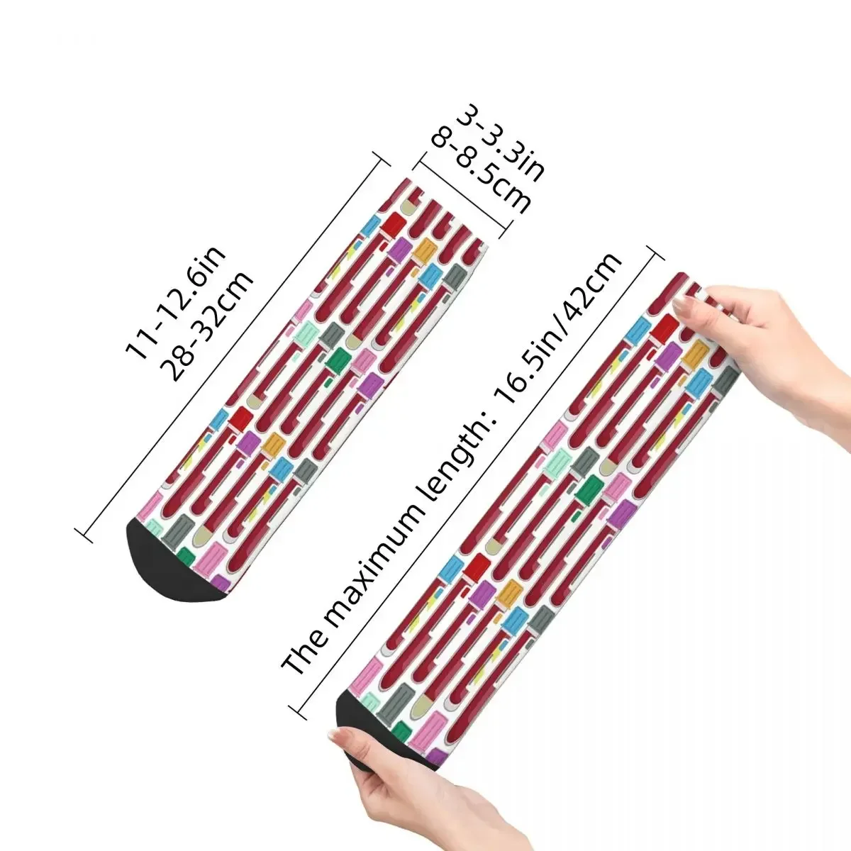 Phlebotomy Blood Tubes Socks Harajuku Super Soft Stockings All Season Socks Accessories for Man's Woman's Birthday Present