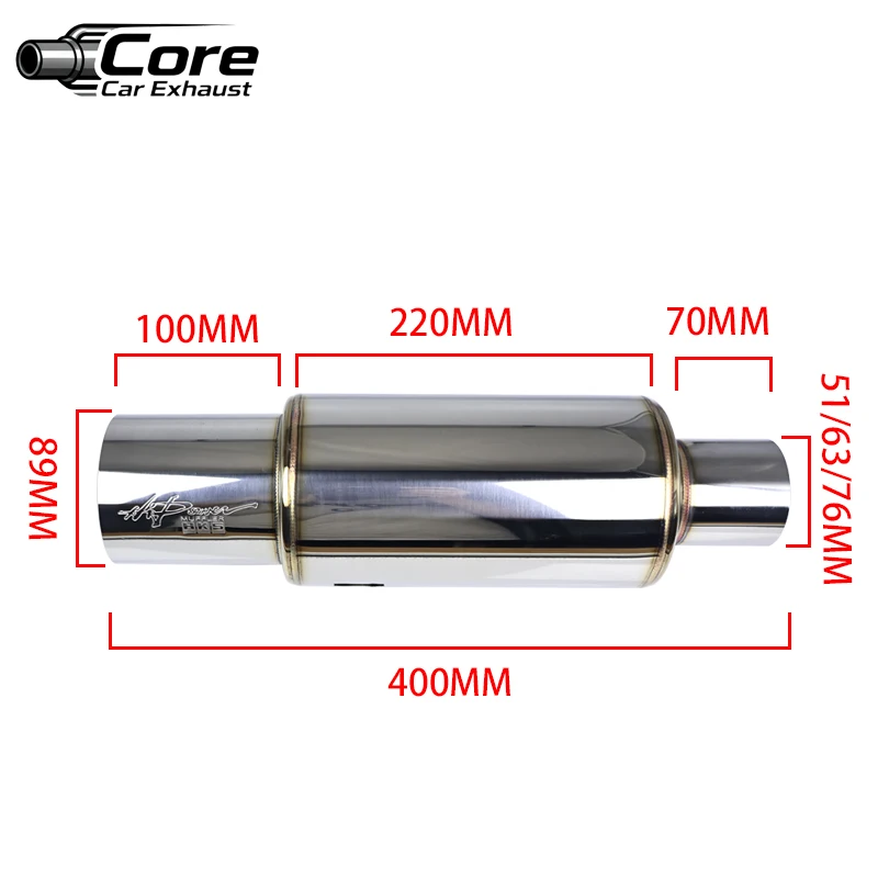HKS العالمي عالية الجودة الفولاذ المقاوم للصدأ سيارة خمار ماسورة العادم أنابيب طرفية مع واجهات 51/63/76 مللي متر منفذ 89 مللي متر نهاية #5