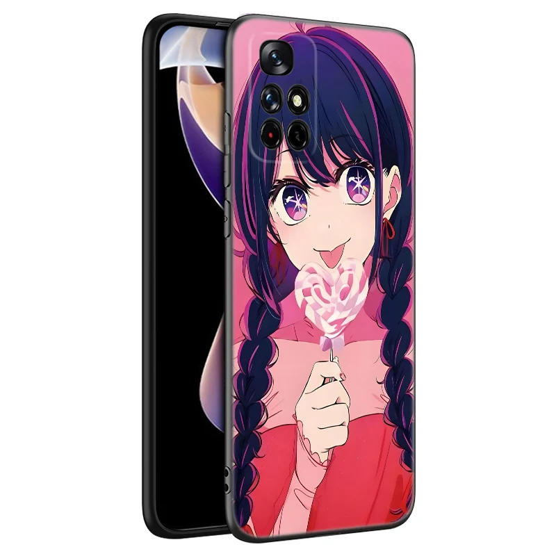 Anime Oshi no Ko Hoshino Ai Black Silicone Phone Case For Xiaomi Redmi Note 9 10 11 12 13 Pro Plus 11S 4G 11T 5G 9S 10S 12S