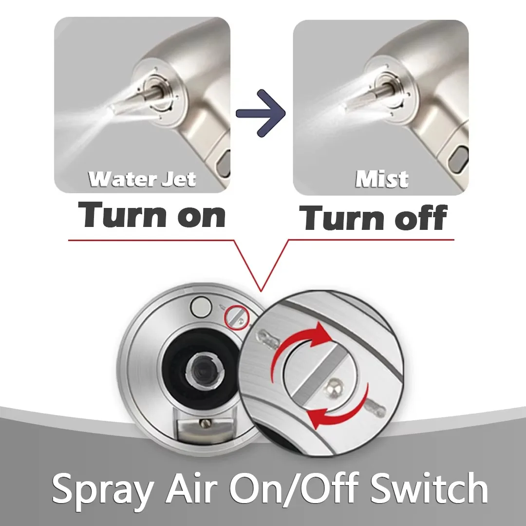 Drukknop Tandheelkundige 1:5 Verhogen Snelheid Handstuk voor NSK Lager Contra Hoek Handstuk Spray Air Aan/Uit Schakelaar Fiber Rode Ring