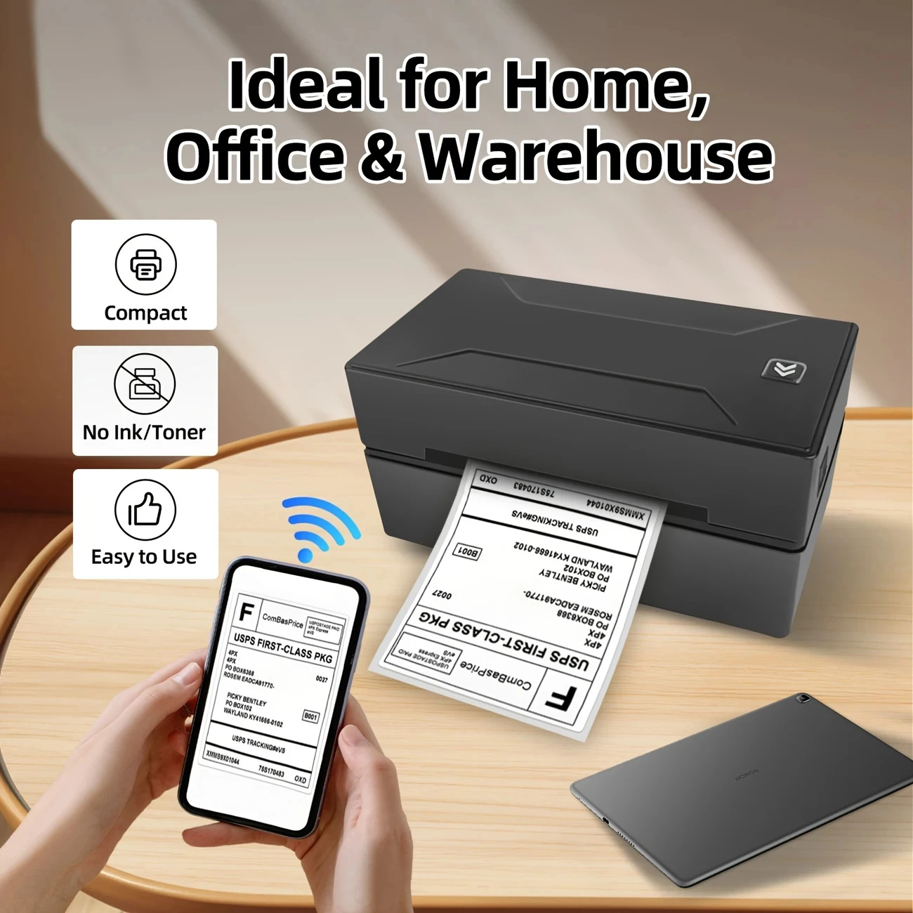 

Marklife Thermal Label Printer Small Shipping Label Bluetooth-compatible Printer 4X6inch for iPhone Android Mac Window