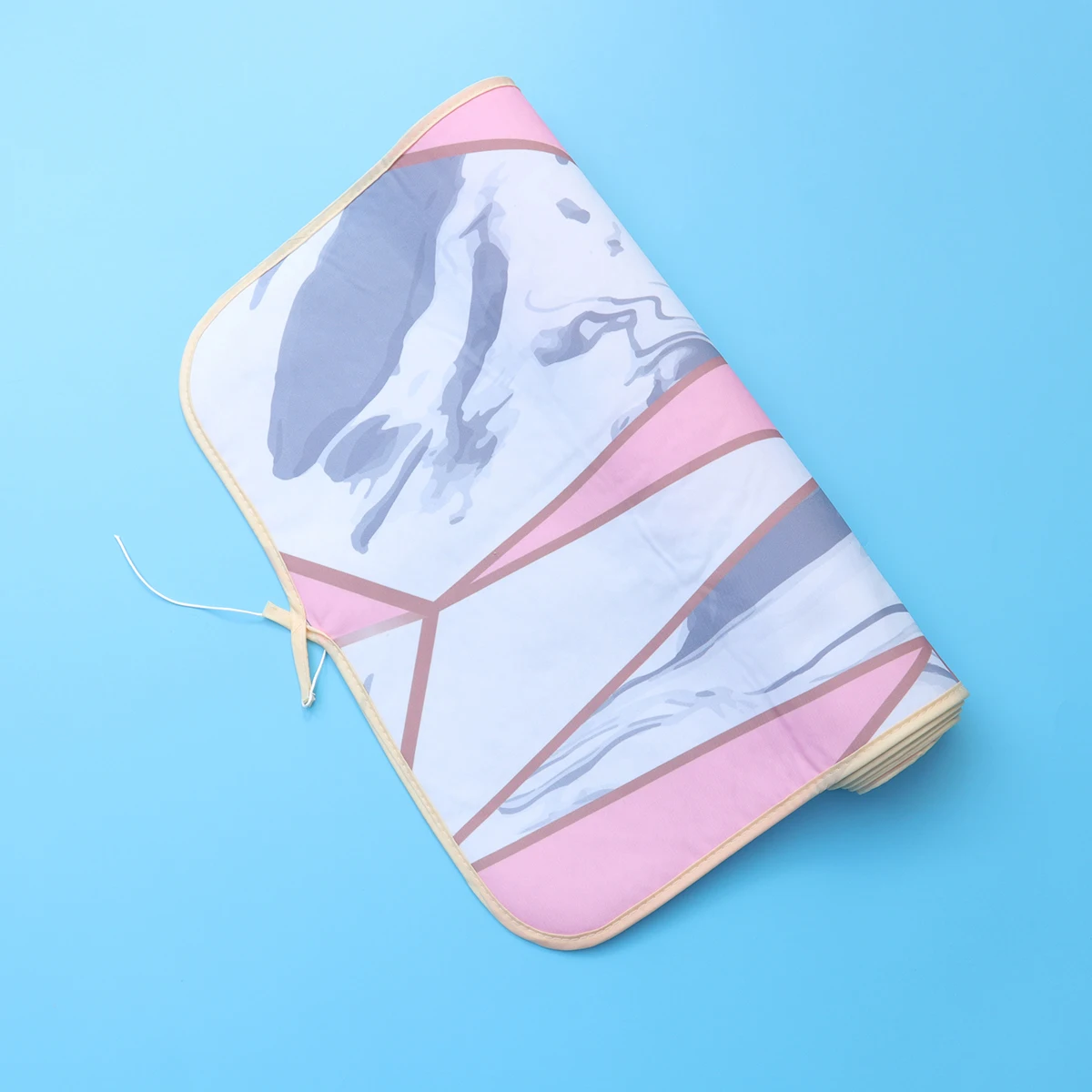 

Marble Pattern Ironing Board Cover Canvas Cotton Stain Resistant Replacement Pad For Long Lasting Use Pink