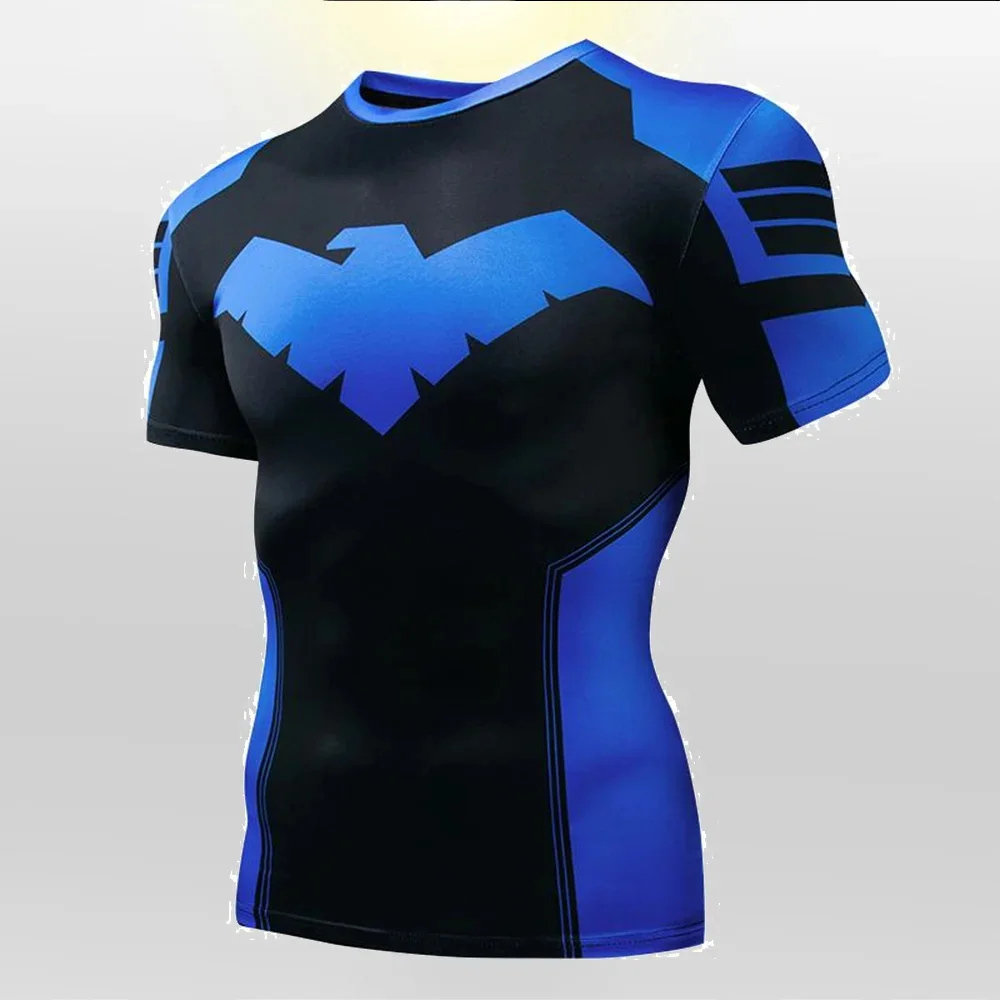 

Compression Running T-shirt Men New 3D Printing shirts Men Quick-Drying Gym Sportswear Summer Fashion Fitness Men's T-shirt