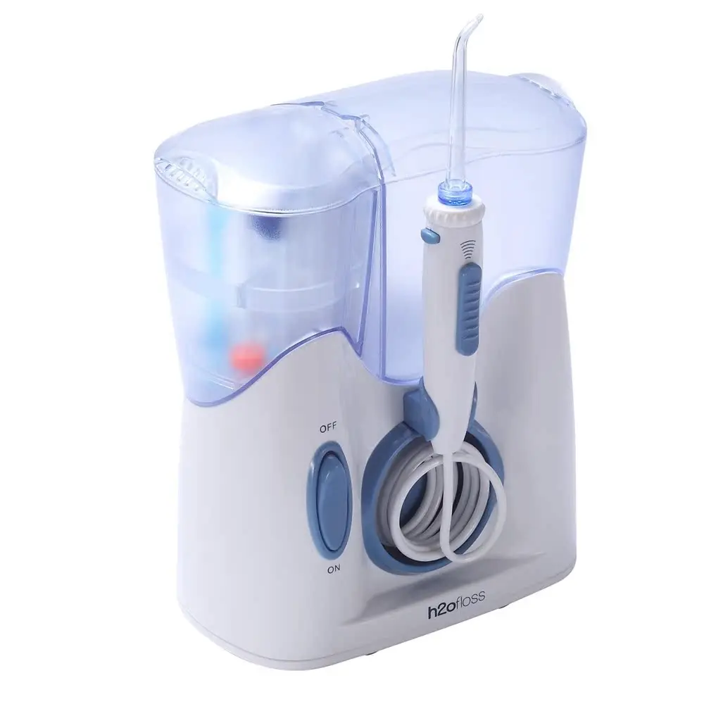 HF-8 Water Flosser, Cordless Portable Oral Irrigator with 4 Nozzles, 3 Pressure Modes, 300ml Tank, for Home & Travel Use
