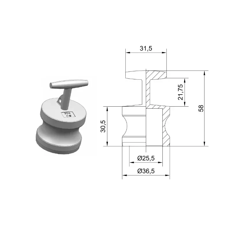 

1" DN25 Type DP 304 Stainless Steel CamlockEnd Plug Quick Disconnect Coupling Cam Groove For Hose Pumps Homebrew