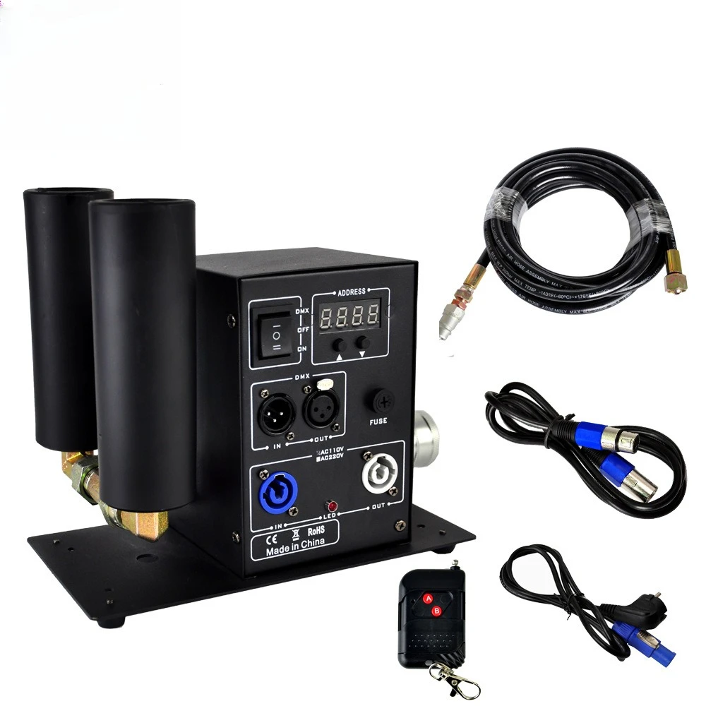Dual-tube LCD CO2 Air Column Machine Remote Control 6m High Pressure Pipe Stage Effect Device