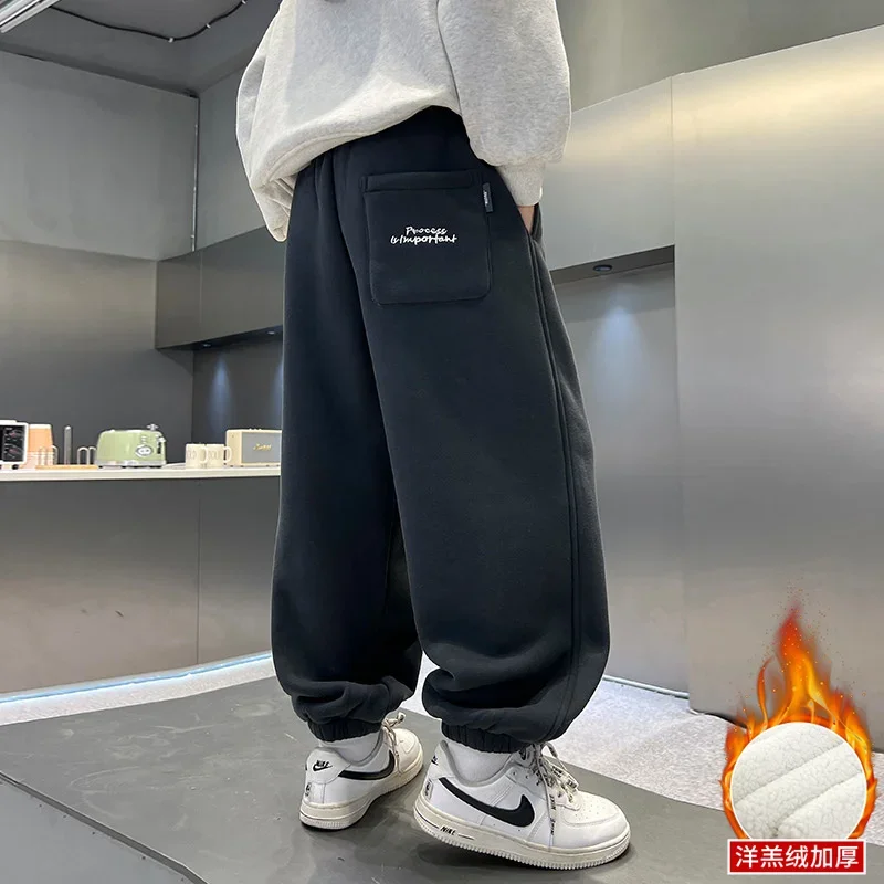 NewBoy الخريف والشتاء سميكة عالية الجودة نمط جديد السراويل وسيم مع بطانة رقيق 2025.4-15 سنة #6