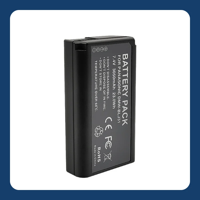 3050 mAh BLJ31 Akku für Panasonic LUMIX S1 Hohe Kapazität DMW-BLJ31GK Ersatz-Li-Ionen-Stromversorgung mit Schnellladung