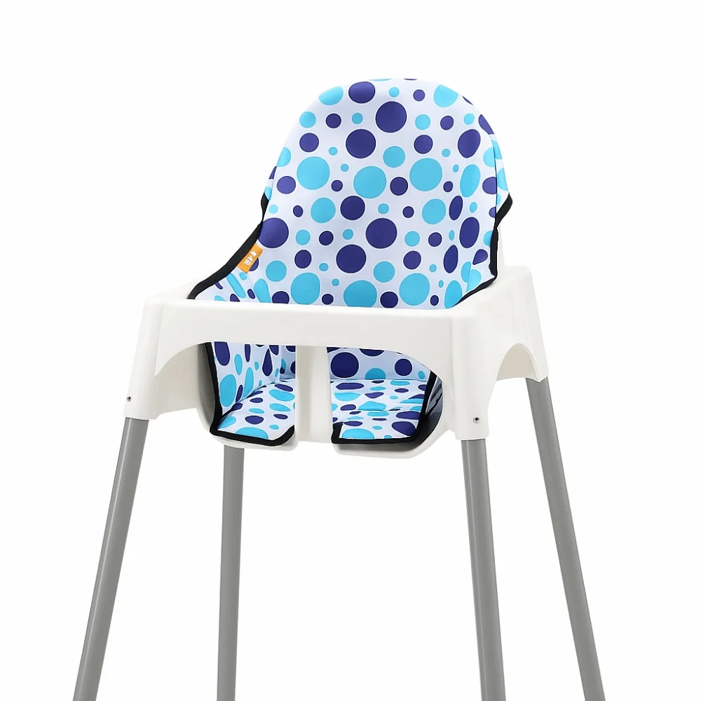 Soft Baby Dining Chair Seat Cover Comfortable Breathable Breathable Pad Liner Yellow Polka Dots Infant High Chair Cushion