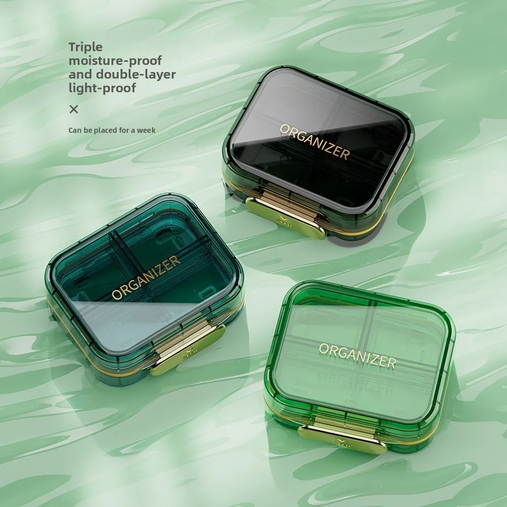 

Еженедельный органайзер для таблеток, 7-дневный портативный футляр для таблеток для ежедневных лекарств и витаминов