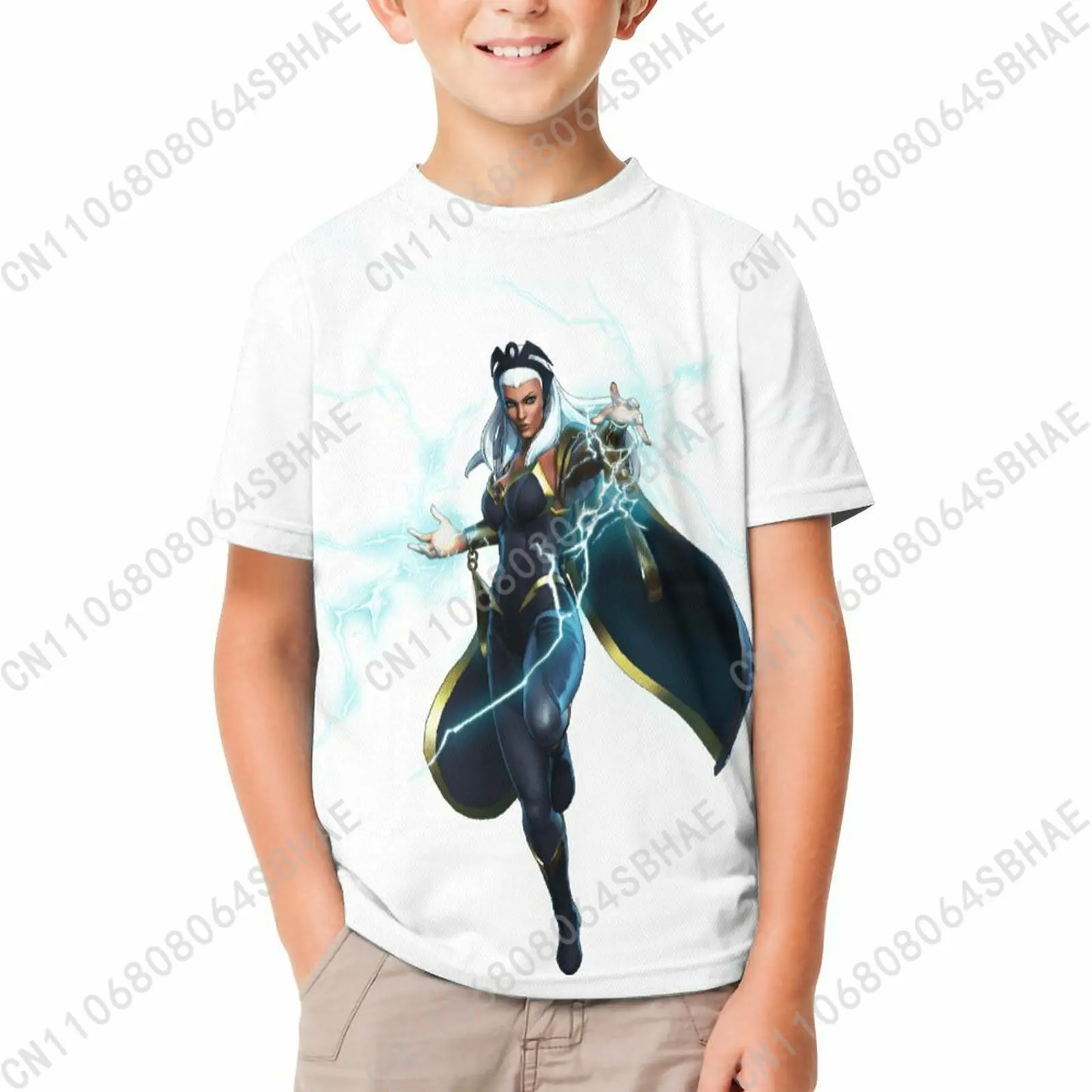 

Marvel Storm T Shirt Boy Girl Short Sleeve Print Cotton TShirt Comfortable Crew Neck Children Child Tee Cosplay